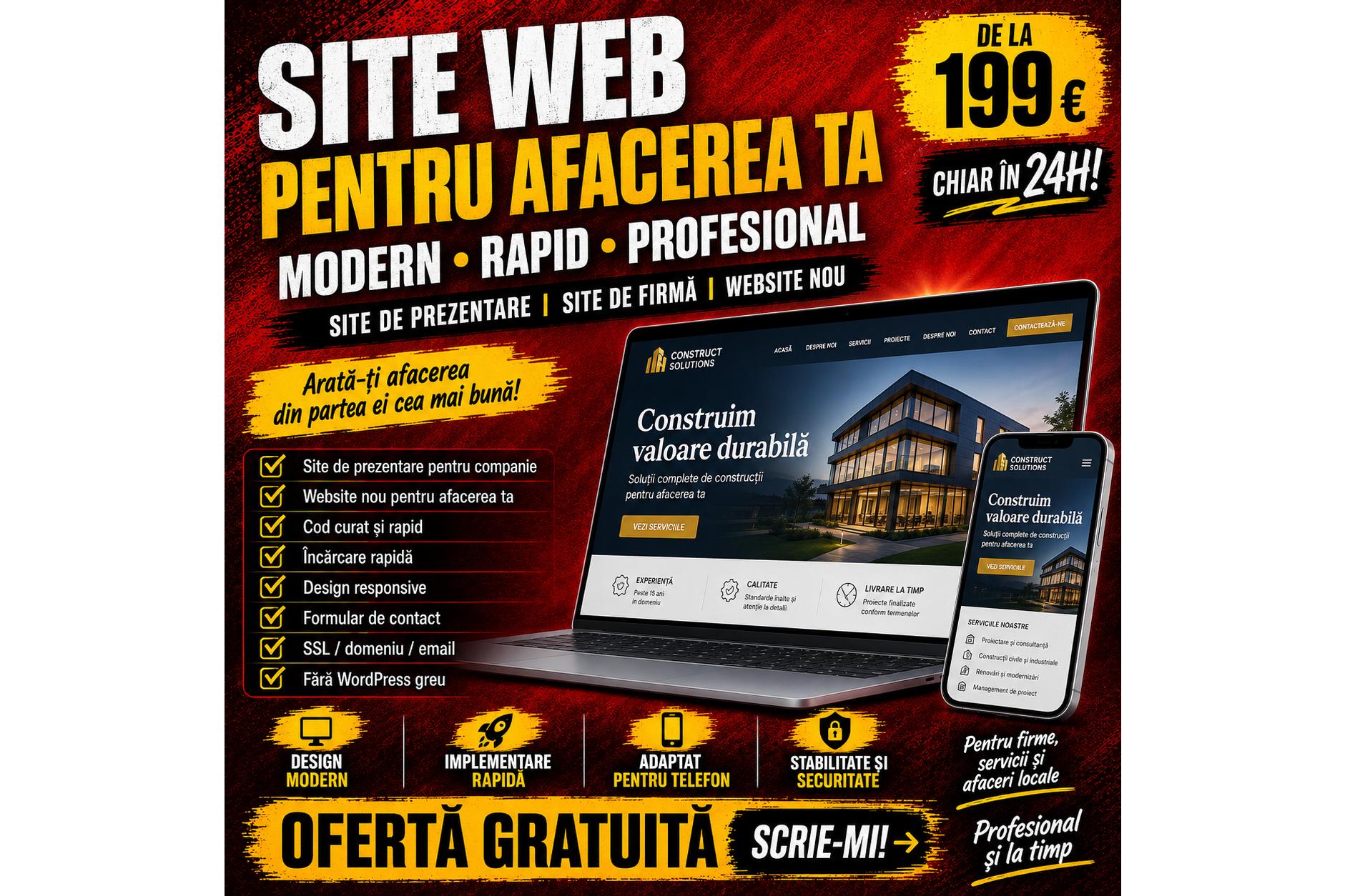 Site web profesional pentru afacerea ta – gata chiar și în 24 de ore, de la 199 € Imaginea 1 pentru Site web profesional pentru afacerea ta – gata chiar și în 24 de ore, de la 199 €